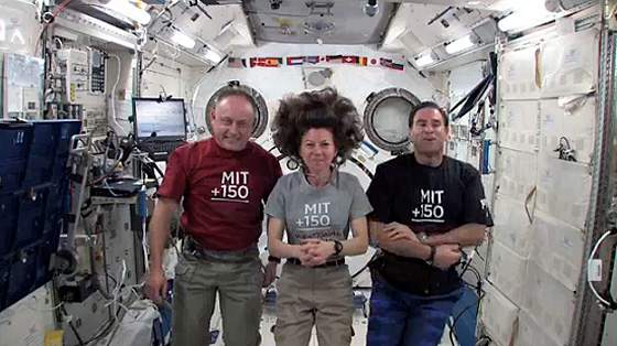 Three astronaut-alumni on the ISS