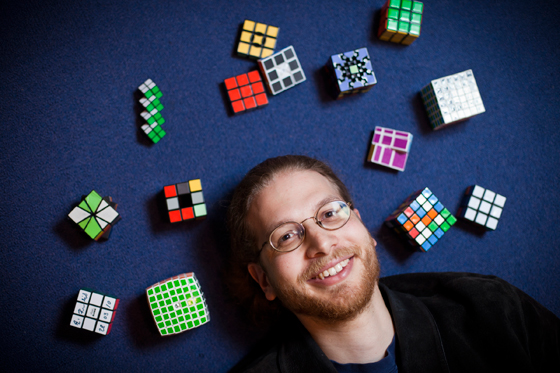 Erik Demaine and his Rubik's cubes