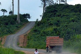 Many roads in rural Indonesia are built using informal local taxes.