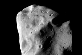 A Rosetta mission image of the asteroid 21 Lutetia.