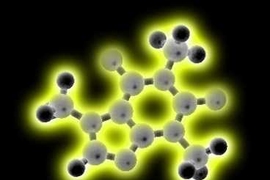 stick-and-ball model of a molecule