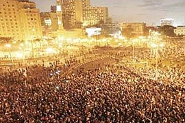Tahir Square in Cairo, Egypt, during the demonstrations of the Arab Spring