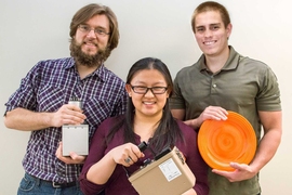 From left: Keldin Sergheyev, Helen Liu, and Nick Lopez