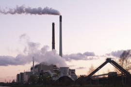 Smoke coming out of a coal power plant