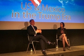 Ambassador Arturo Sarukhan (left), former Mexican Ambassador to the US (2007-2013), and Lourdes Melgar, CIS Wilhelm Fellow and Mexico's former Deputy Secretary of Energy for hydrocarbons.
