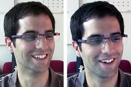 Can you tell which of these smiles is showing happiness? Or which one is the result of frustration? A computer system developed at MIT can.

Answer: The smile on the right is the sign of frustration.