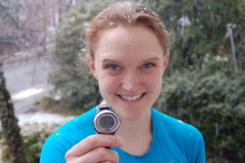 For Maggie Lloyd ‘12, a member of MIT Strong, numbers matter: Her watch shows that her March training run lasted 2 hours and 59 minutes — or 179 minutes, the same number as the badge number of slain MIT Police Officer Sean Collier. 
