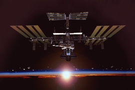 Artist rendering of the International Space Station (ISS)