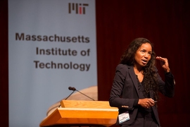 Renée Richardson Gosline, the Zenon Zannetos Career Development Assistant Professor at MIT’s Sloan School of Management, was the keynote speaker Thursday at the second day of MIT’s annual Institute Diversity Summit.