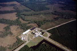 After making several upgrades, scientists have restarted the twin detectors of LIGO, the Laser Interferometer Gravitational-wave Observatory. The Livingston detector site, located near Livingston, Louisiana, is pictured here.

