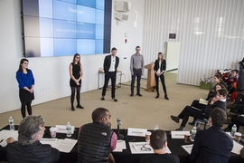 Student-led teams, drawn from across the MIT community, pitched their ideas at the MIT Media Lab to become part of the inaugural cohort for DesignX, the new entrepreneurship accelerator from the School of Architecture and Planning.