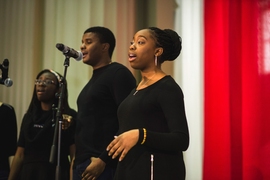 The event opened with a performance by MIT’s Gospel Choir.