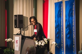 Aprille Joy Ericsson, an alumna of MIT’s AeroAstro program and a mission manager at NASA’s Goddard Space Flight Center, delivered the keynote speech.
