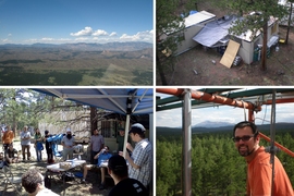 “The goal was trying to understand the chemistry associated with organic particulate matter in a forested environment,” associate professor Jesse Kroll explains. “We took a lot of measurements using state-of-the-art instruments we had developed.” The team also took many photos while in Colorado. Pictured on the bottom right is Douglas Day, CU researcher and organizer of the field campaign....