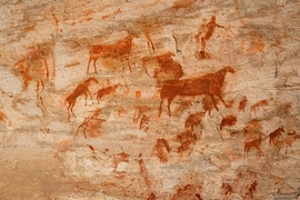 While the world’s best-known cave art exists in France and Spain, examples of it abound throughout the world. 
