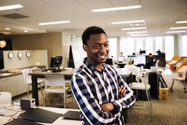 “The best thing about being at MIT is that people are working on all these cool, different things that they’re passionate about,” says graduate student Prosper Nyovanie. “I think there’s a lot of clarity that you can get just by going outside of your circle and talking to people.” 