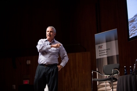 Columnist Thomas L. Friedman of The New York Times, delivering the Fall 2018 Compton Lecture at MIT, Monday, October 1, 2018.