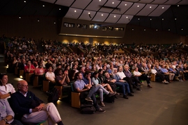 The first Climate Action Symposium, titled Progress in Climate Science, attracted a full house at Kresge Auditorium.