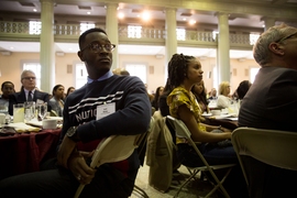 The audience listens as speakers address the gathering for the 2020 MIT Martin Luther King Jr. Celebration luncheon.