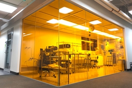 Canan Dagdeviren, an assistant professor at the MIT Media Lab, has implemented lean management principles in her cleanroom lab space, also called “YellowBox.”