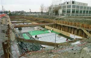 Despite frigid temperatures and rock-hard ground, the basement of Simmons Hall has taken shape on Vassar Street.