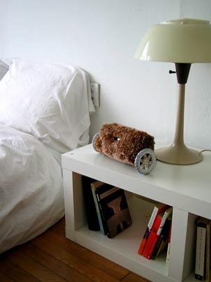 Clocky, an invention of Media Arts and Science graduate student Gauri Nanda, is designed to roll off the table and hide when its snooze bar is pressed.