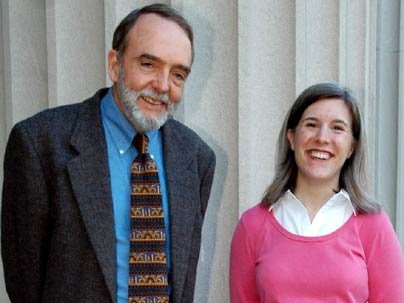 The James N. Murphy Award went to Frederick P. Cote of the Edgerton Center, left, and Jennifer A. Recklet, of MIT Medical.