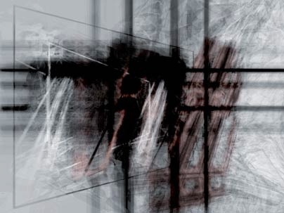 Screenshot from Marc Downie's live visual component to Tod Machover's composition "Jeux Deux."