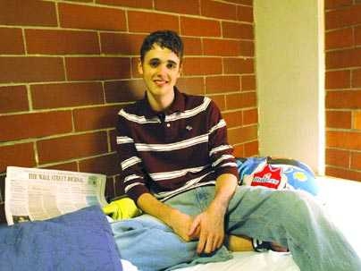 Freshman Luke Harris, who was to have started at Tulane, has a room in Baker.