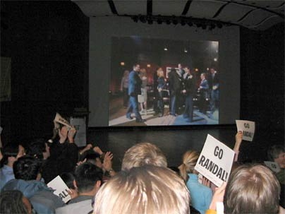A crowd watching 'The Apprentice 4' live finale in MIT's Kresge Auditorium on Dec. 15 erupts in cheers as Pinkett is chosen to be Donald Trump's apprentice.
