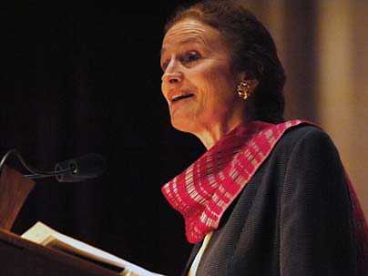 Henrietta Fore, Administrator of the U.S. Agency for International Development, gave the other opening keynote speech at the Millennium Campus Conference, telling the students, "I consider this the beginning of a partnership."