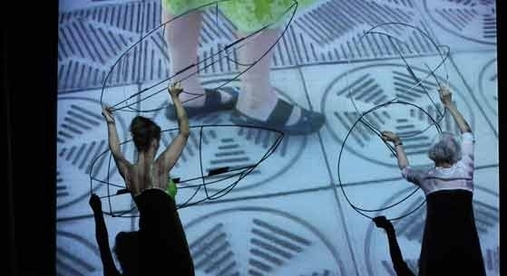 Joan Jonas in "Reading Dante." A Performa 09 Premiere, 2009.