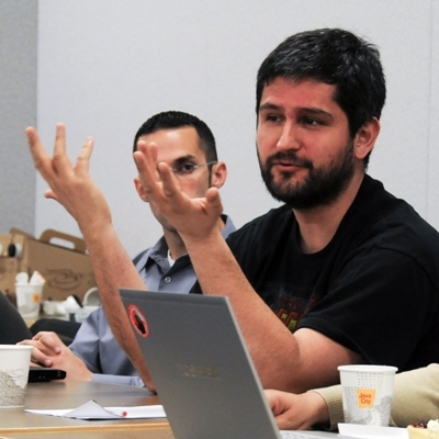 Angelo Guevara PhD '10 presents his research.
