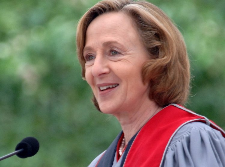 President Susan Hockfield addresses graduates during Commencement.