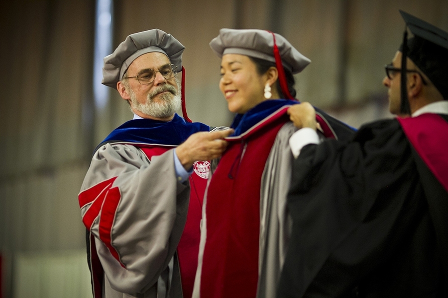 MIT Chancellor Eric Grimson took part in the ceremony.