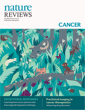 <a href=http://www.nature.com/nrc/journal/v14/n5/index.html target=_blank>"Turning ecology and evolution against cancer"</a> is featured on the cover of <i>Nature Reviews Cancer,</i> May 24, 2014, print edition.