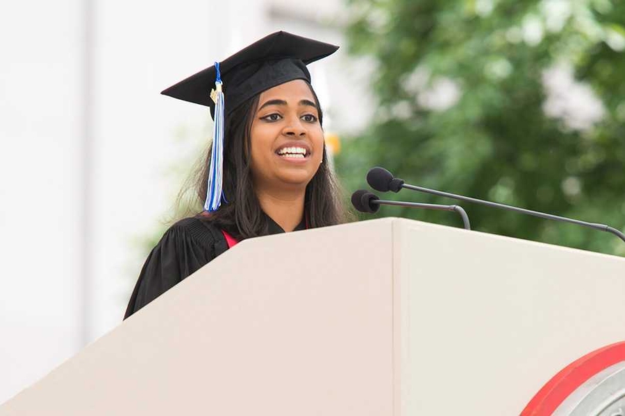 "Our class is the best that MIT has ever seen!" senior class president Anika Gupta proclaimed to the graduates.