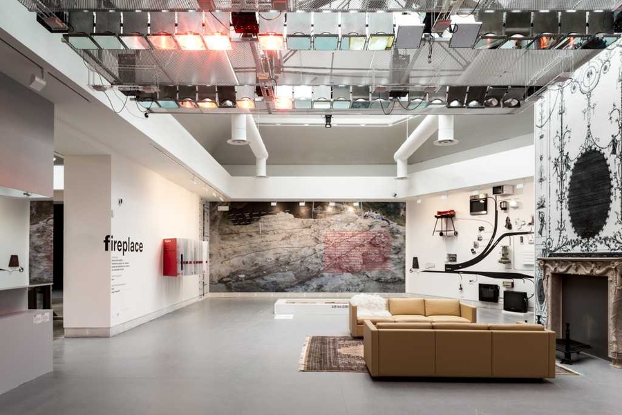 "Local Warming" is one element in the "Fireplace" room, which displays the evolution of heating systems.