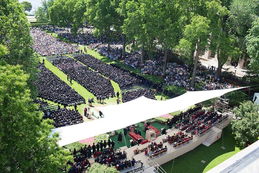 At MIT’s 148th Commencement ceremony today, 990 undergraduates and 1,717 graduate students received degrees before a crowd of 11,000 guests in Killian Court.