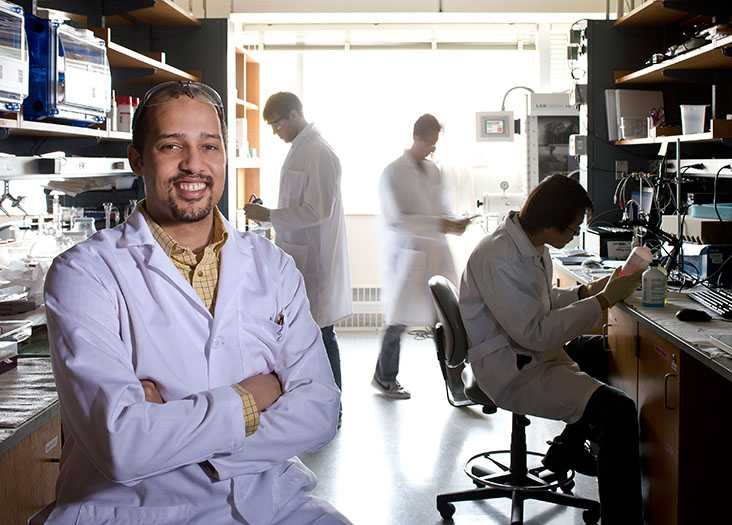 Fikile Brushett (pictured here) is applying fundamental electrochemistry to boost the performance and durability of future energy storage systems.