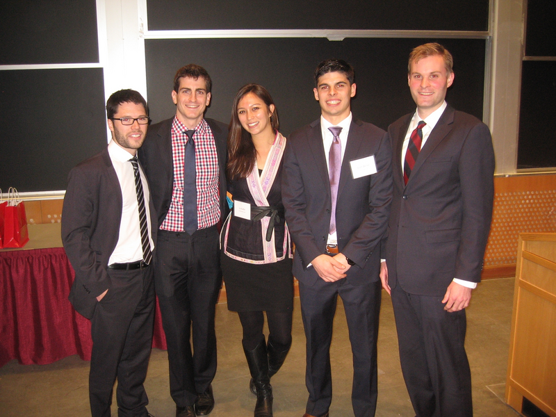 The 2014 MIT Water Summit team (left-right): Ronan McGovern, Matthew Willner, Liz Voeller, Adam Weiner, and Greg Thiel