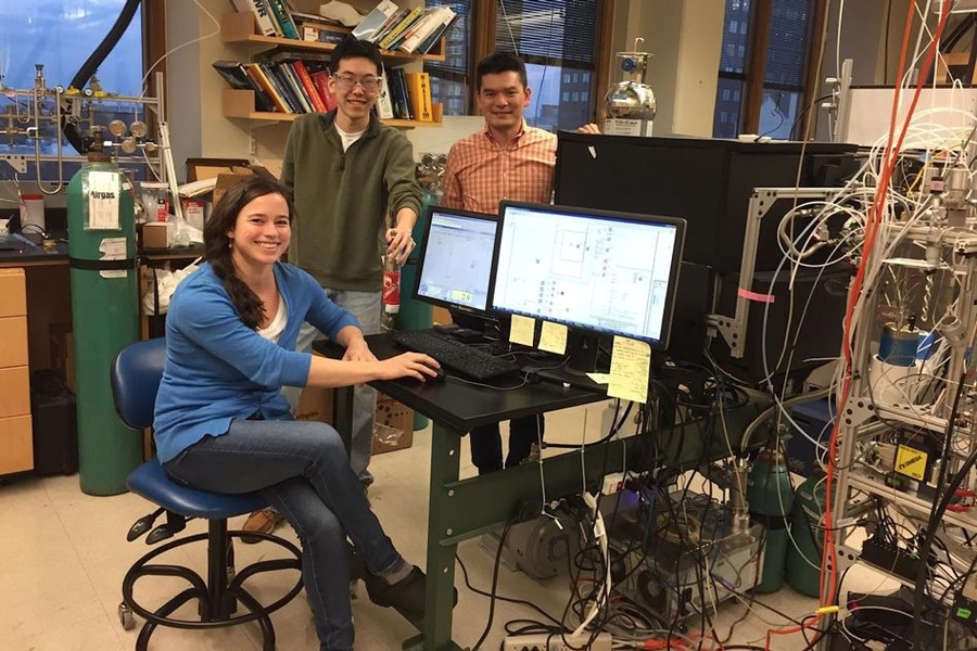 (From left) Danielle Gruen, David Wang, and Shuhei Ono