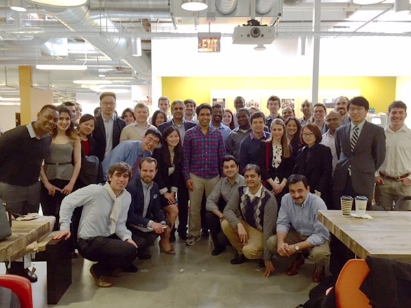 Start6 students met with Sal Khan (standing front center to the right of Start6 director Anantha Chandrakasan) at the Khan Academy.