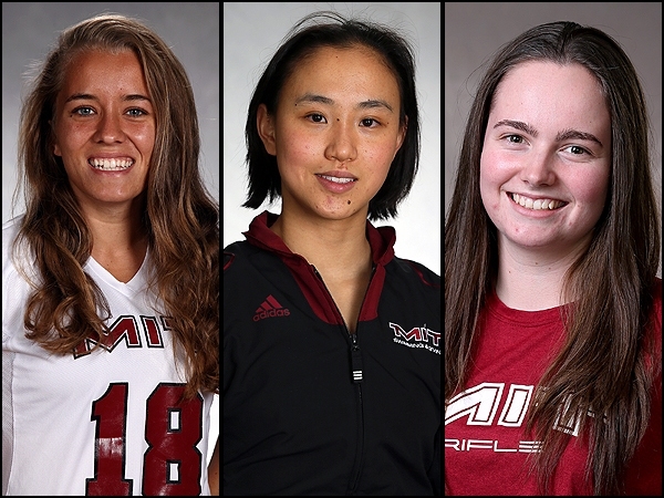 Left to right: Senior Caitlin Mackey, junior Margaret Guo, and junior Sarah Wright