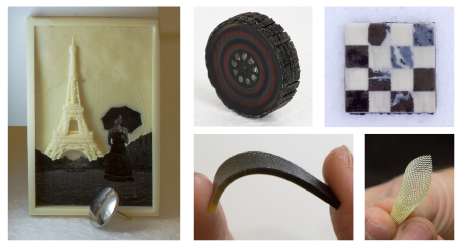 MultiFab has been used to print smartphone cases, light-emitting diode lenses, fiberoptic cables, and other items. The printer has a range of applications in consumer electronics, microsensing, medical imaging, and other fields.
