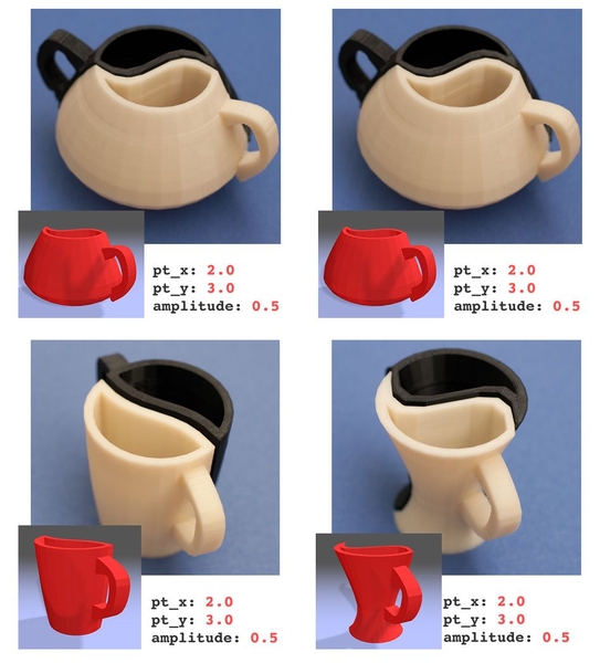 A new Web-based interface for design novices allows a wide range of modifications to a basic design — such as a toy car or a black-and-white "yin-yang" cup — that are guaranteed to be both structurally stable and printable on a 3-D printer.