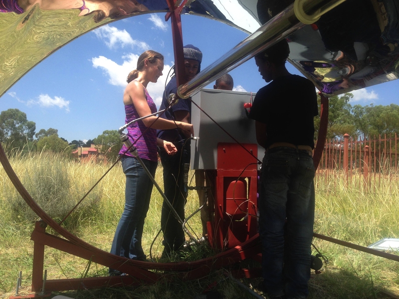 Amy Mueller ’02, PhD ‘12, 2005 winner, STG International, Lesotho. Mueller trains technicians to maintain their hybrid solar energy system.
