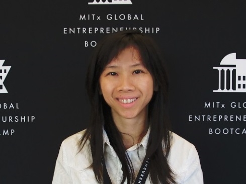Jin Wu at an MIT Global Entrepreneurship Bootcamp
