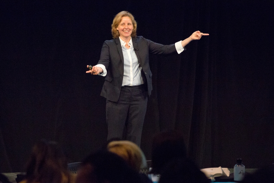 In her keynote speech, U.S. Chief Technology Officer and MIT alumna Megan Smith highlighted achievements of women in the history of science and technology.
