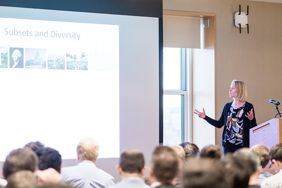 Stefanie Jegelka spoke at the November 10 summit.